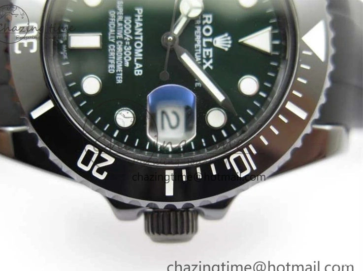 Edition SA3135 Black Black Green Strap Rubber Submariner Best 5GF Ceramic Dial on 40mm 0425